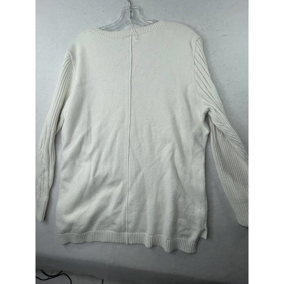 Sundance Sweater Womens XL Silk & Cotton Blend Light Cream Pullover Sweater - Picture 8 of 15